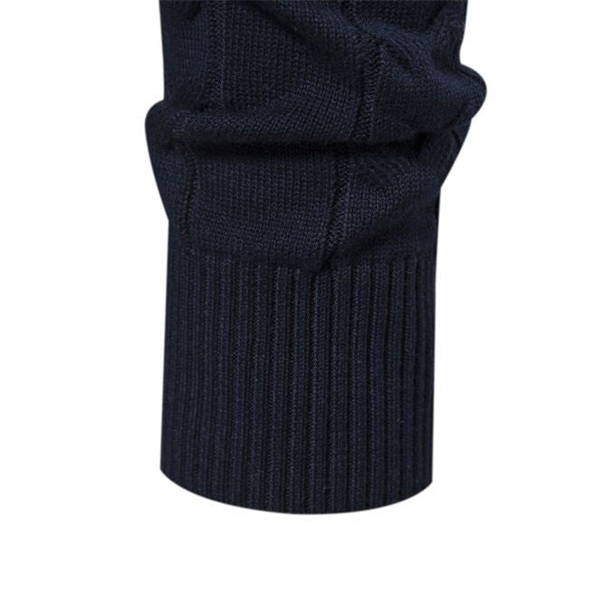 Herren Strickpullover mit Ethno-Muster und halbem Reißverschluss