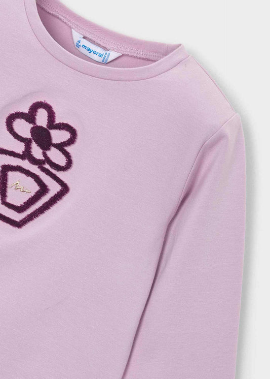 Basic floral T-shirt for girls