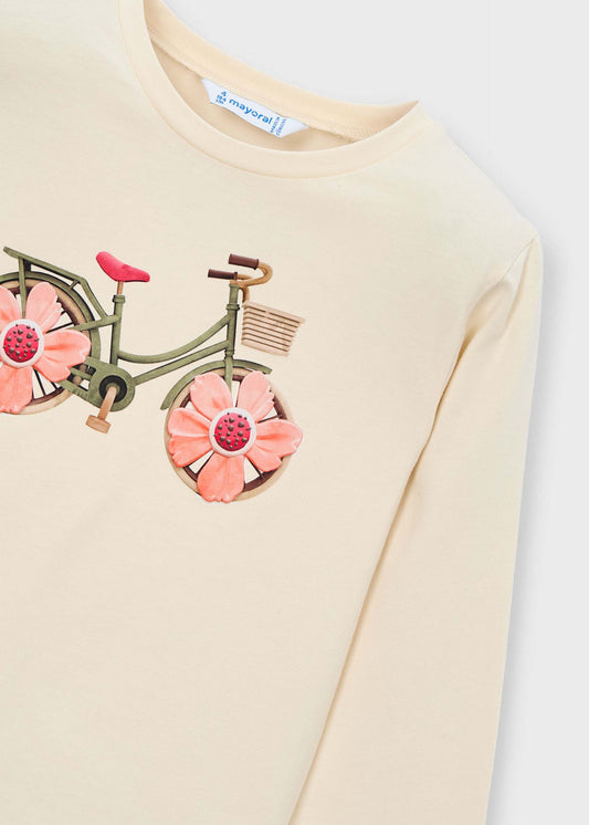 Bicycle long sleeved T-shirt girl