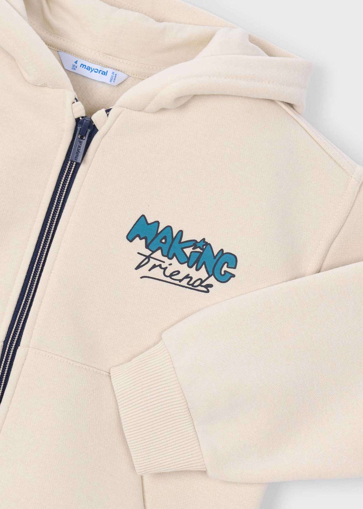 Boy Making Zip-up Hoodie