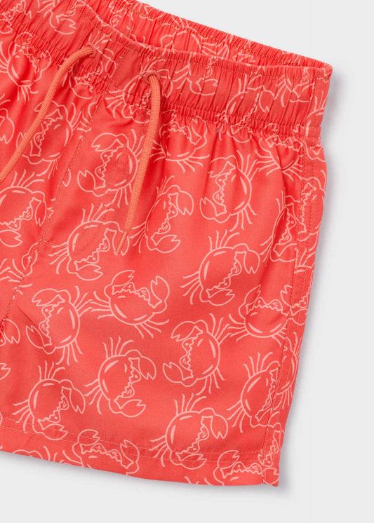 Boys' crab-print swim shorts