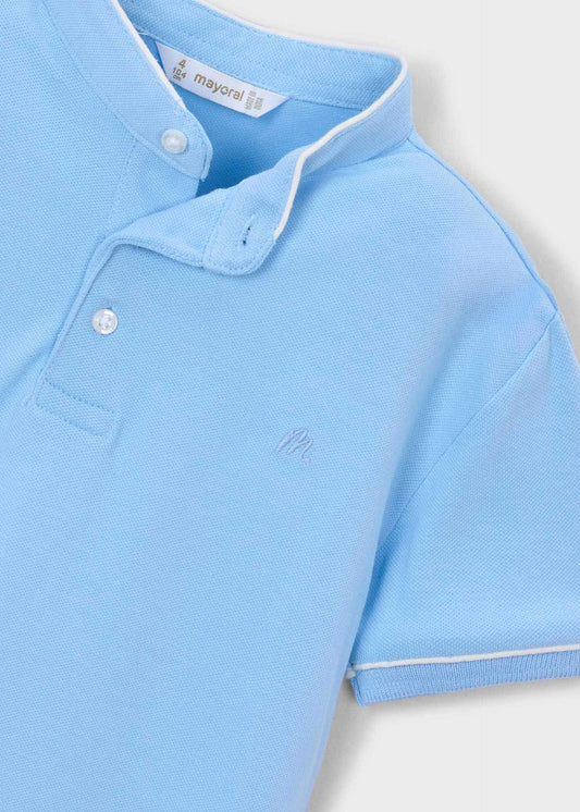 Boy's mandarin collar polo shirt