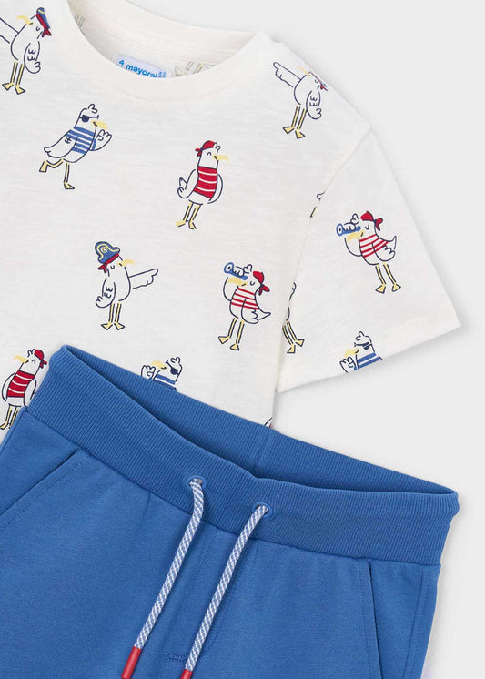 Boys' printed T-shirt and trousers set