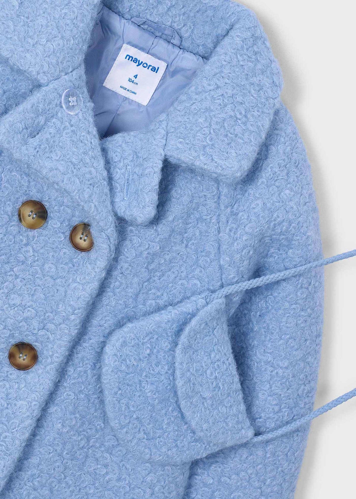 Corduroy coat with handbag for girls