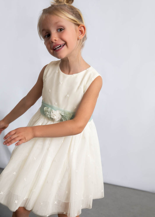 Besticktes festliches Tüllkleid für Mädchen
