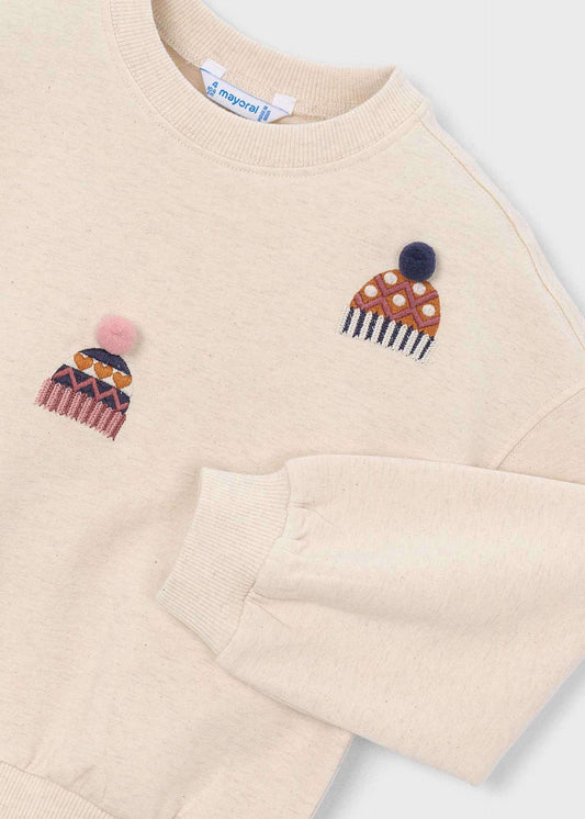 Besticktes Mädchen-Sweatshirt