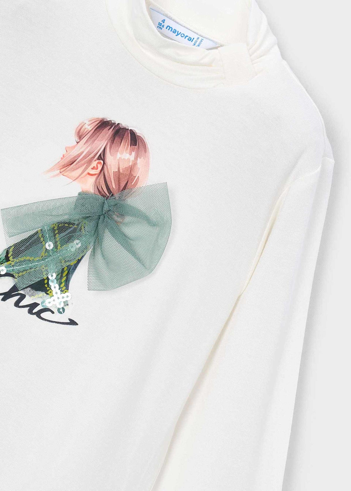 Girl Graphic high-collar T-shirt