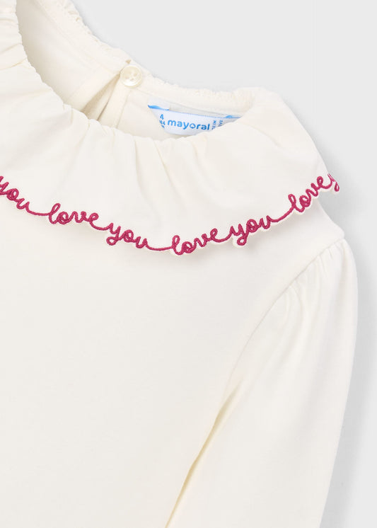 Bluse mit Rüschenkragen für Mädchen