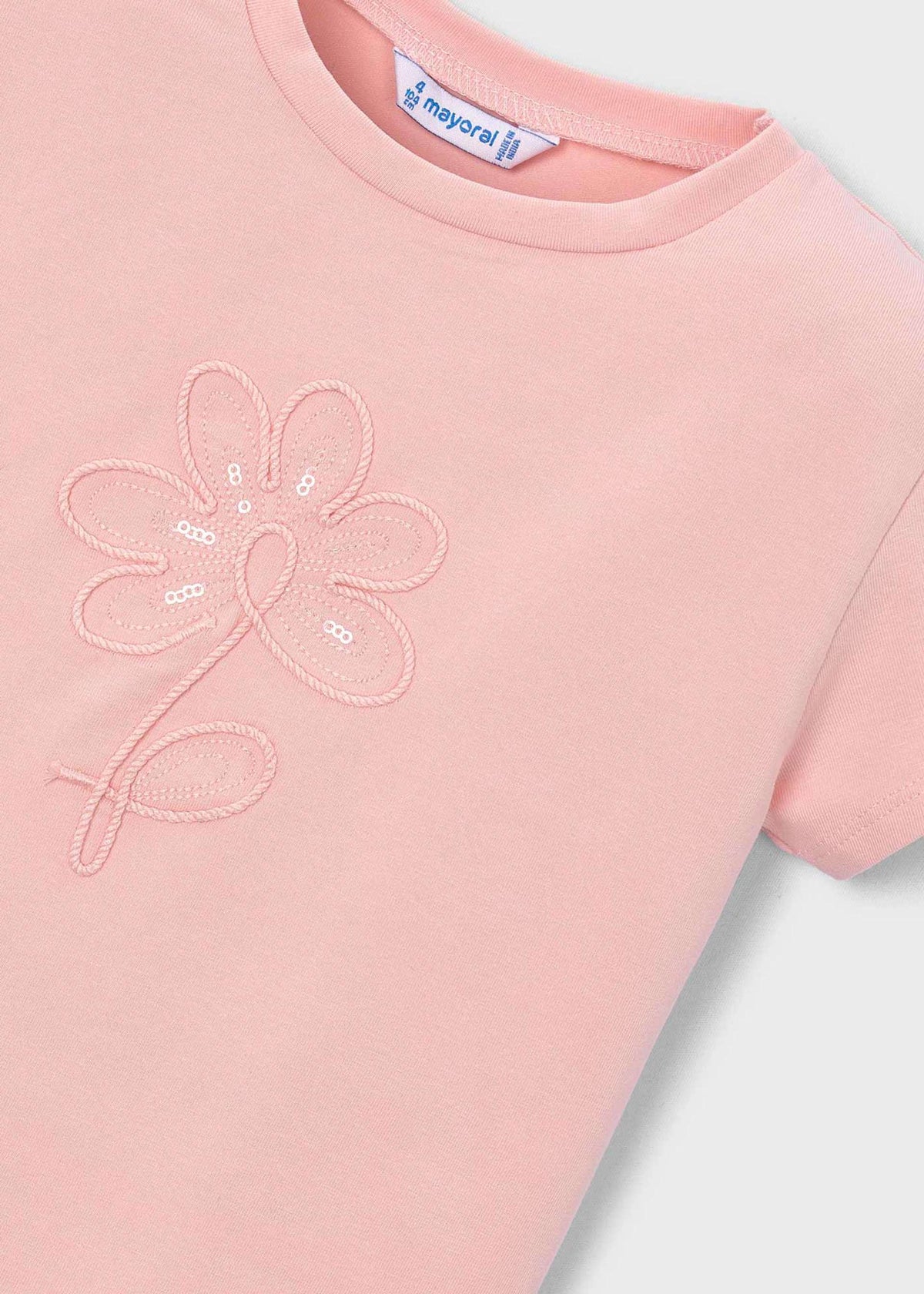 Girls basic flower t-shirt