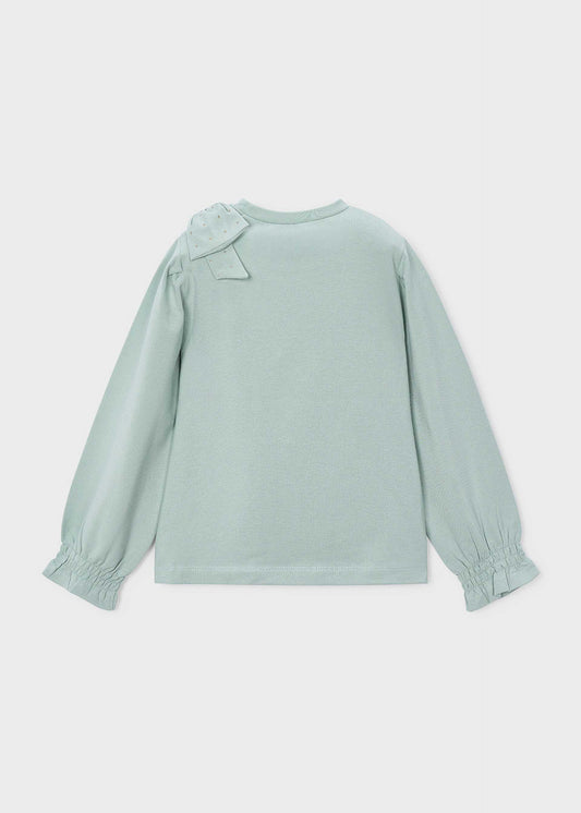 Girls' bow-tie T-shirt