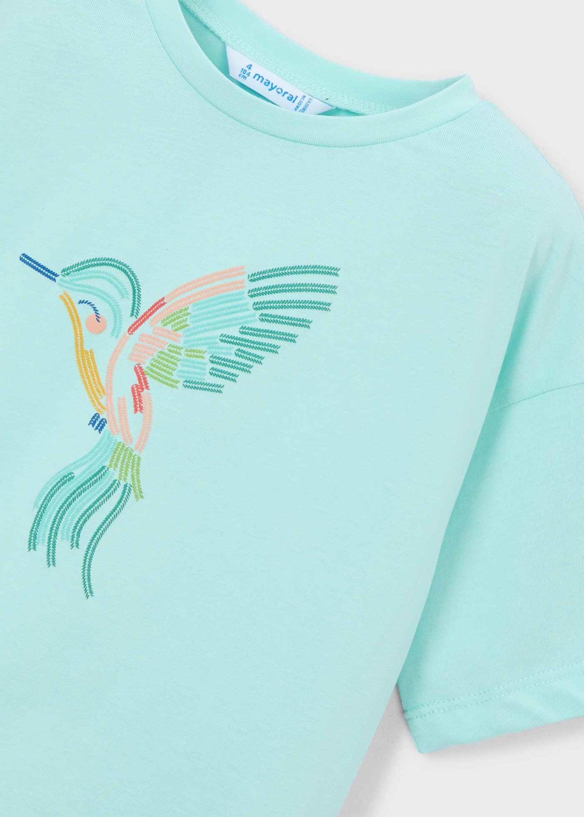 Mädchen-T-Shirt mit überschnittenen Schultern