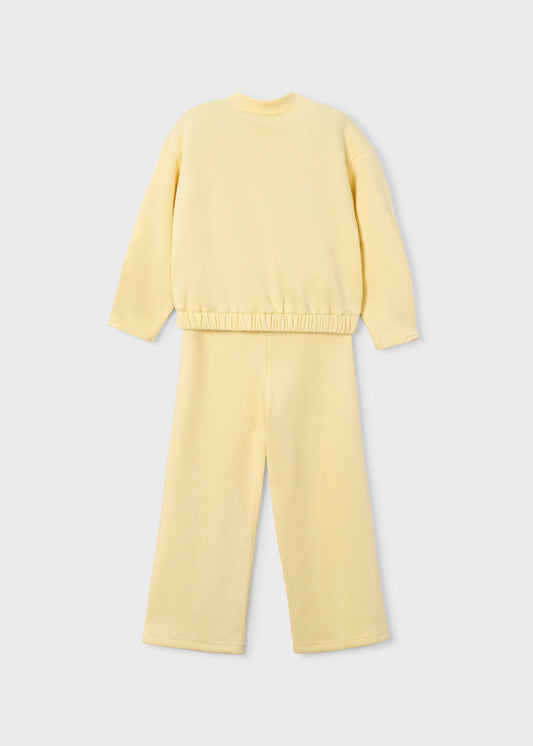 Girls' piqué tracksuit