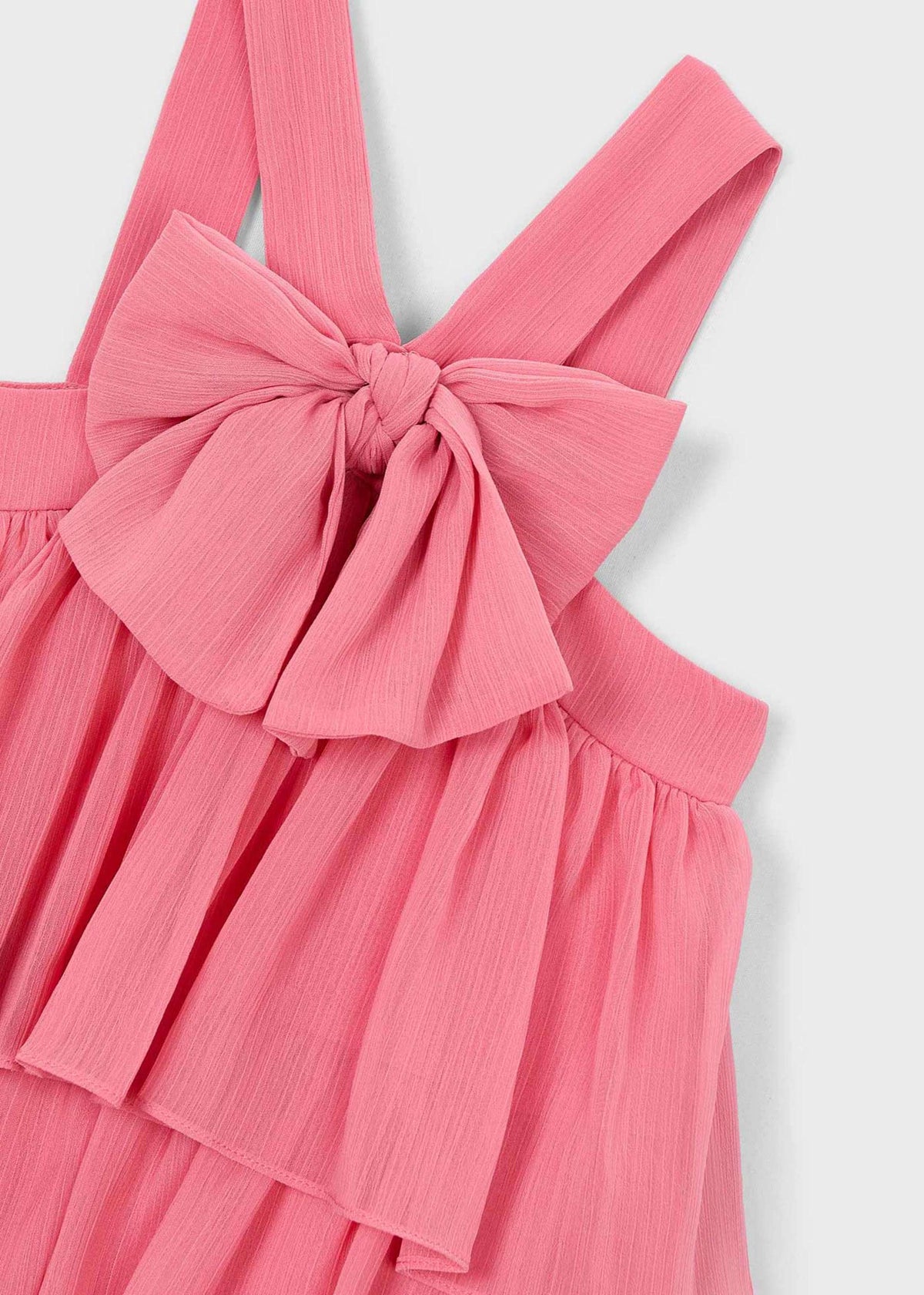 Gerüschtes Bambula-Kleid für Mädchen