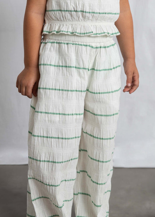 Girls' striped pants and top set