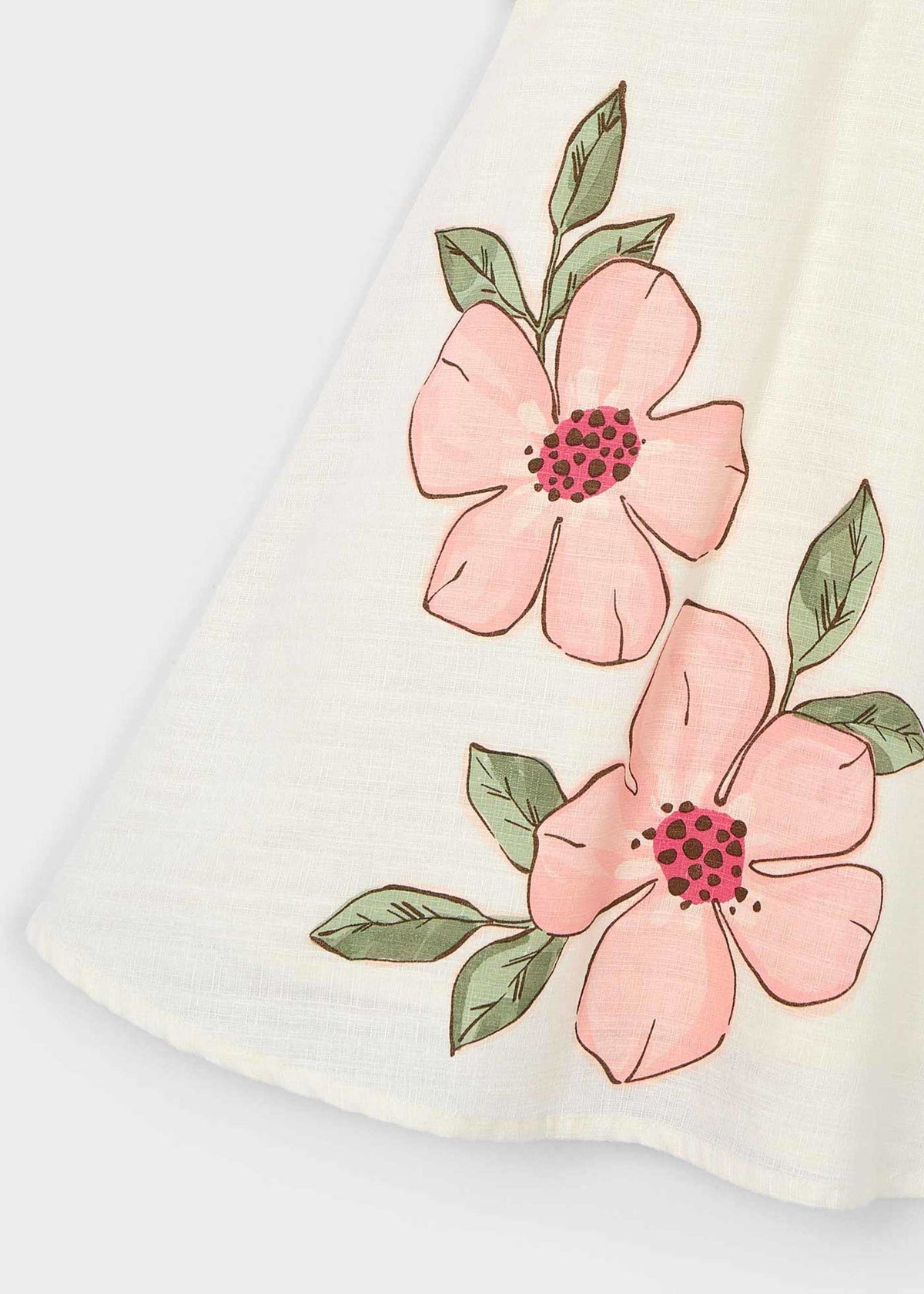Linen floral dress for girls