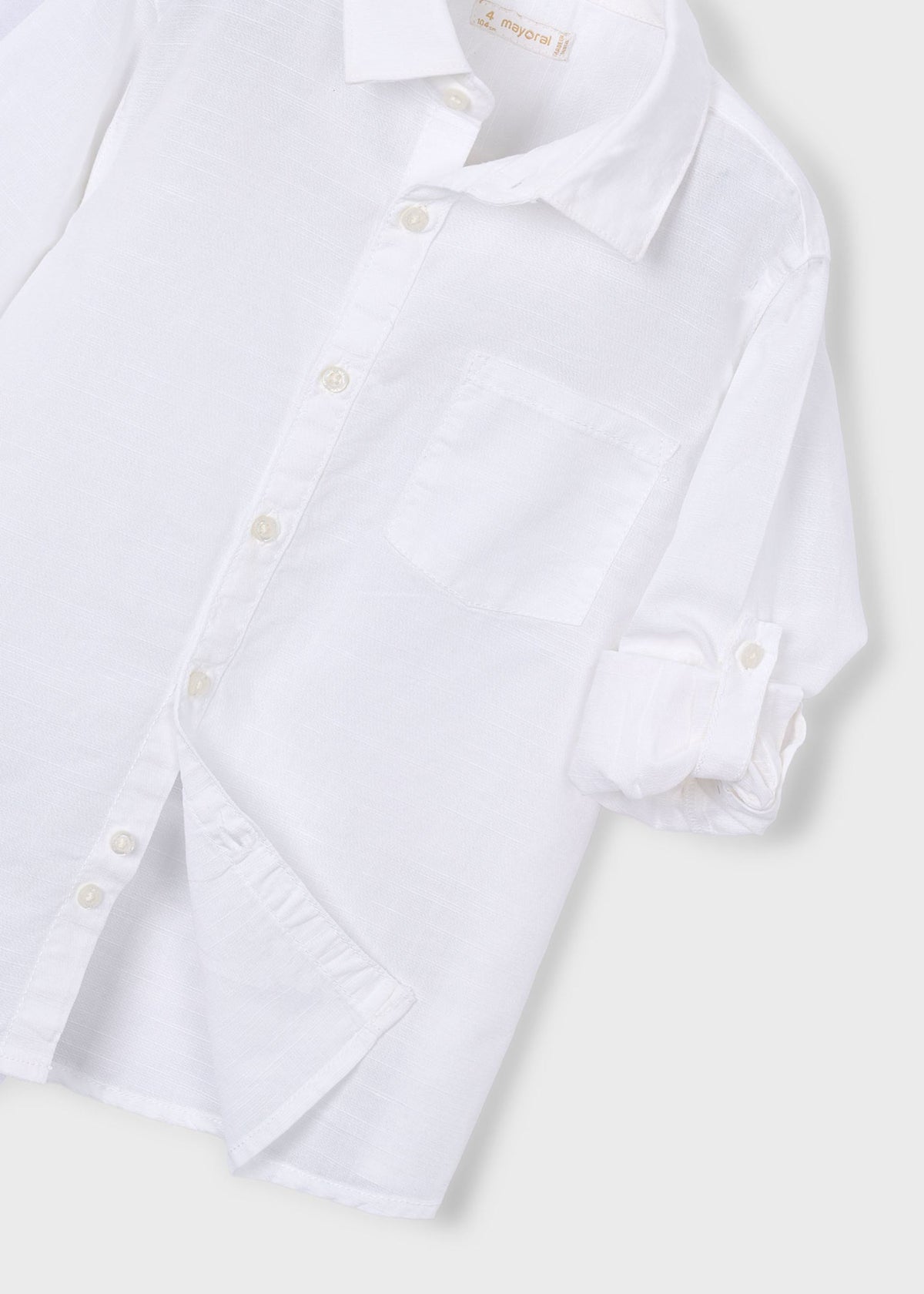 Long-sleeved linen shirt for children