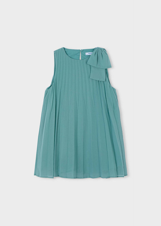 Plissiertes Kleid mit Schleife für Mädchen