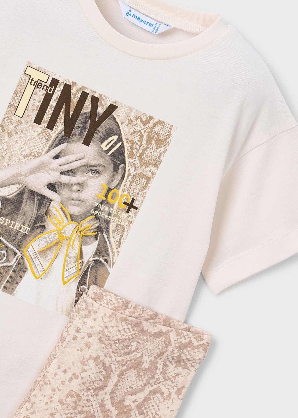 Printed leggings and T-shirt set for girls