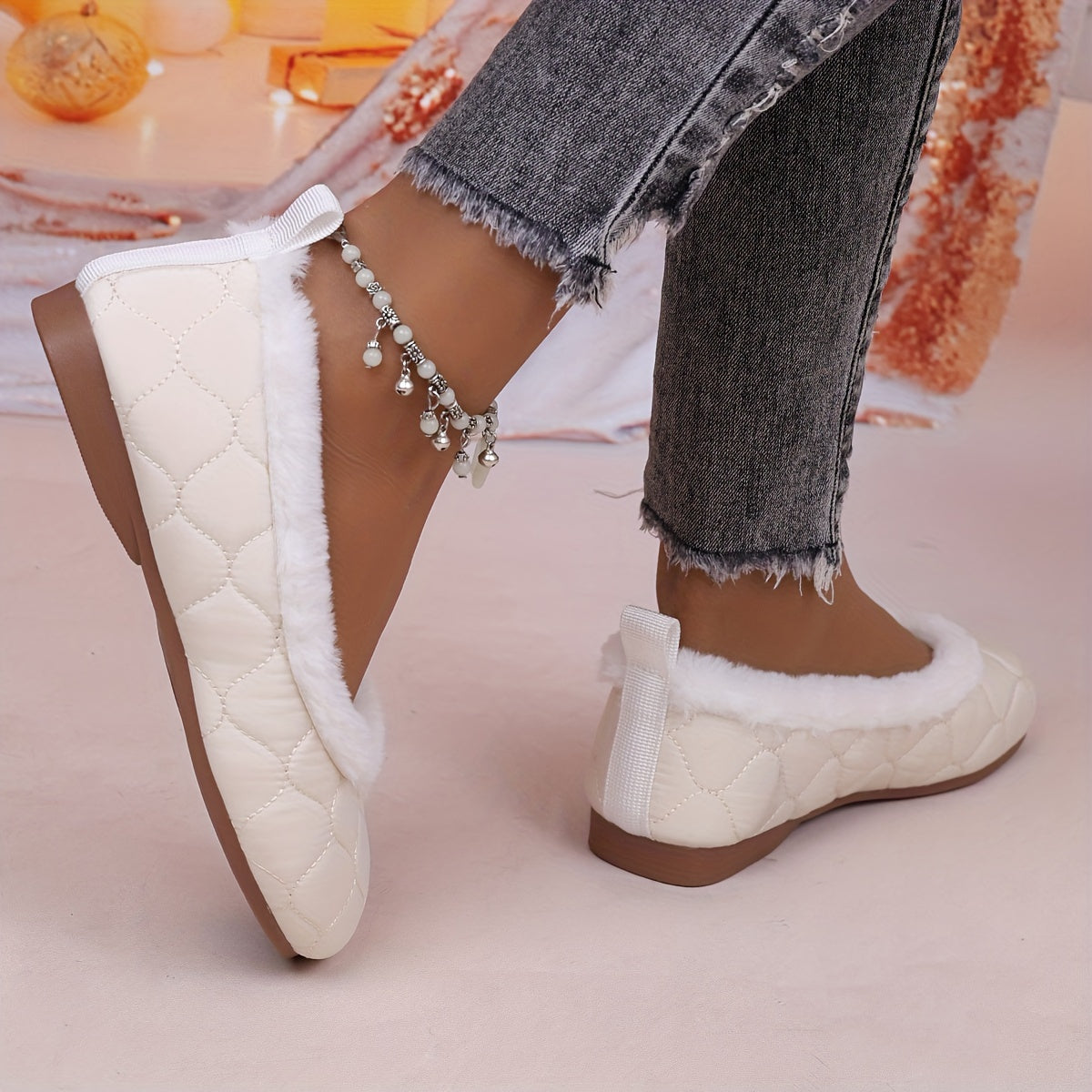 🔥Letzter Tag der Aktion 50% RABATT – Damenmode Weiche Mary Jane Plüsch-Ballerinas