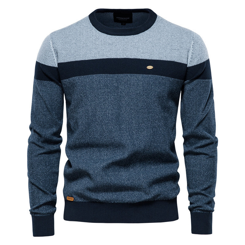 Herren Freizeit Warmer Unifarbener Pullover