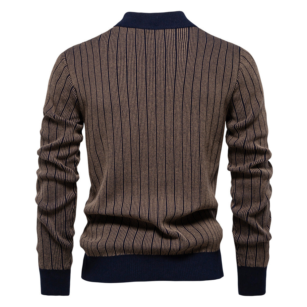 Herren Rollkragenpullover mit Streifen