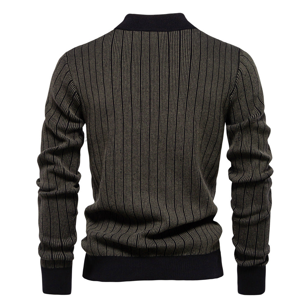 Herren Rollkragenpullover mit Streifen