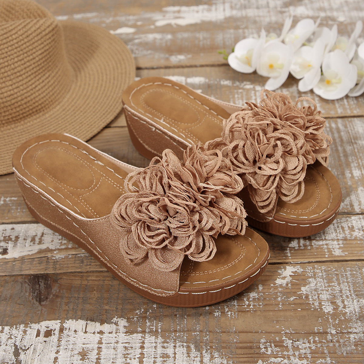 Neue Damen-Sommer-Plateau-Keilsandalen