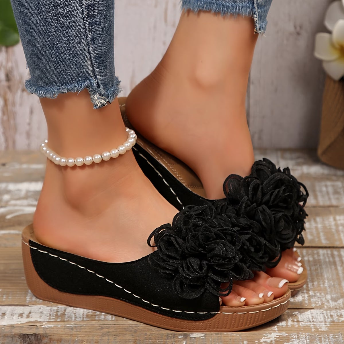 Neue Damen-Sommer-Plateau-Keilsandalen