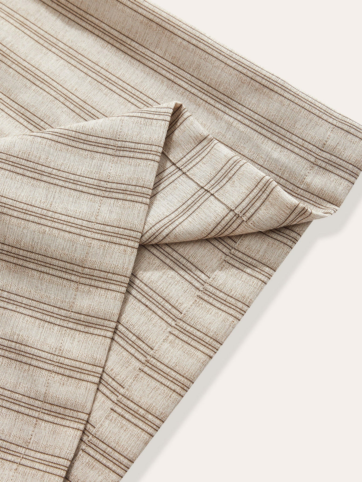 High Waist Pleated A-Line Striped Wide Leg Trousers