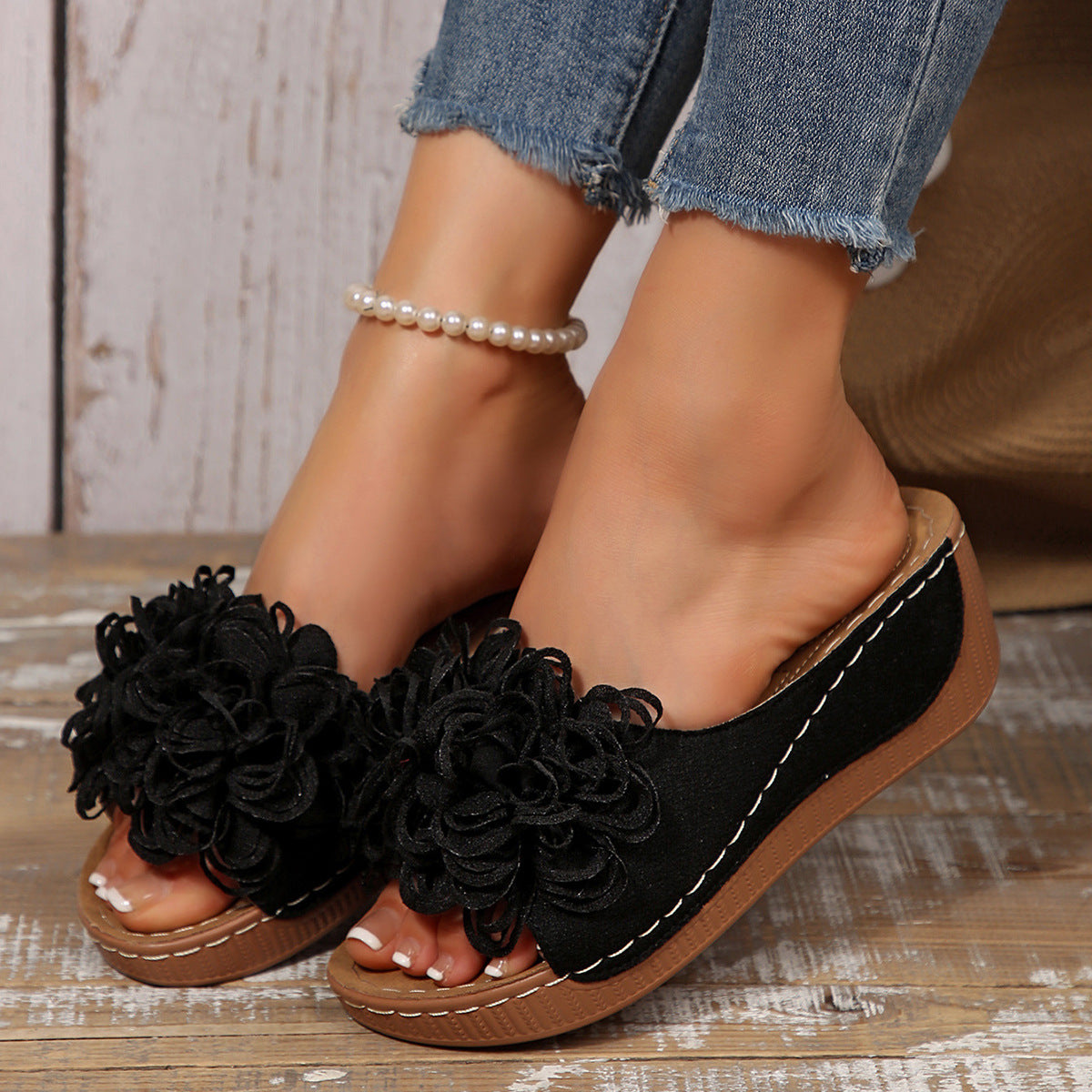 Neue Damen-Sommer-Plateau-Keilsandalen