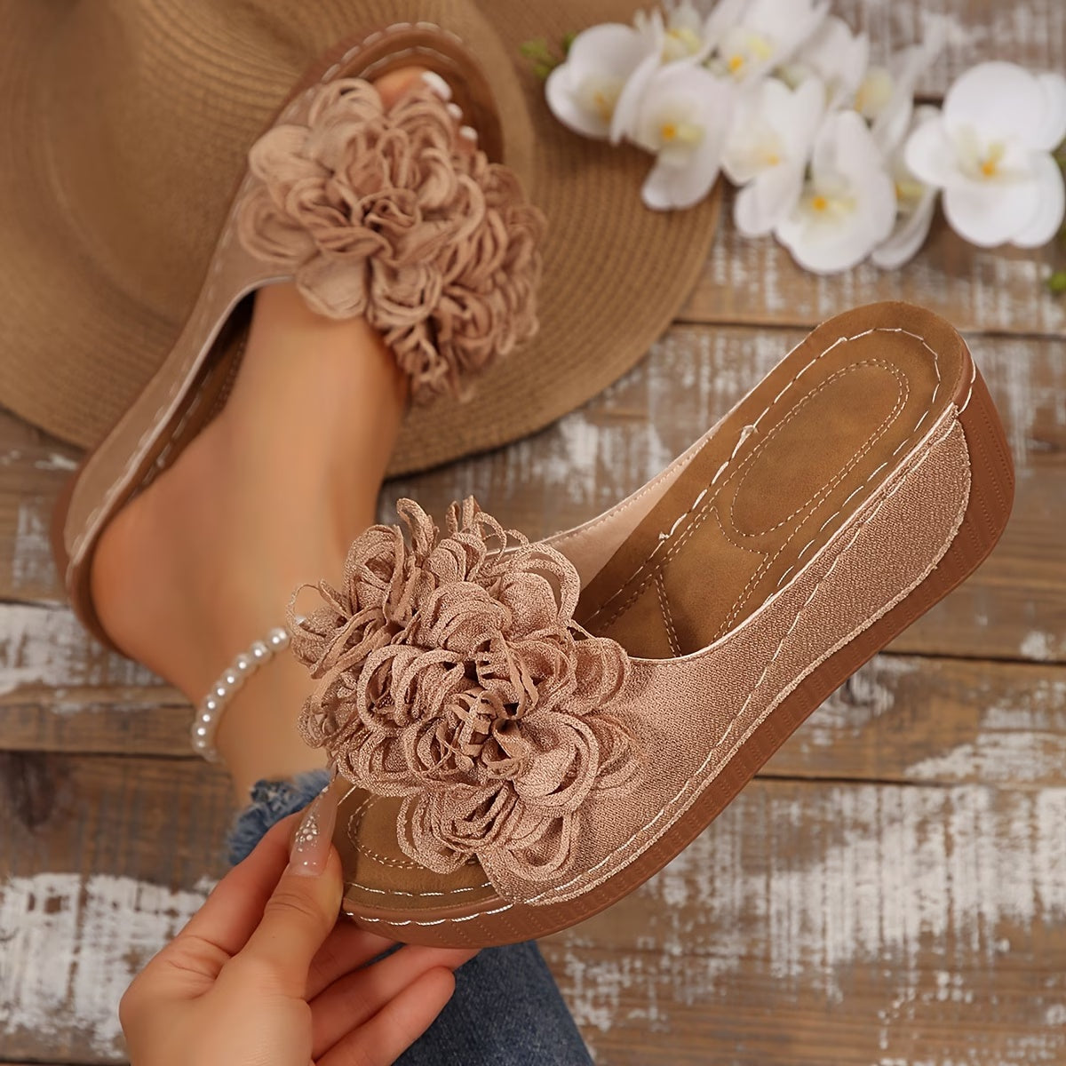 Neue Damen-Sommer-Plateau-Keilsandalen