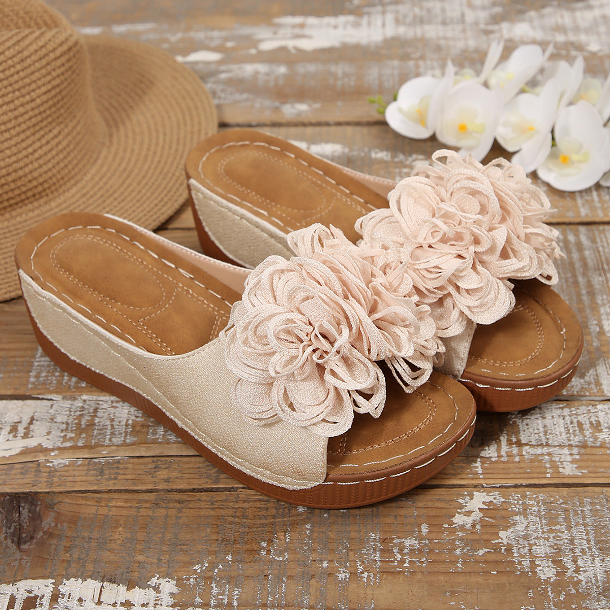Neue Damen-Sommer-Plateau-Keilsandalen
