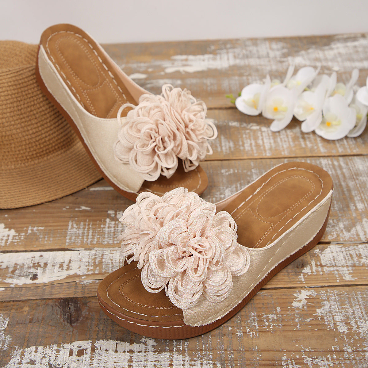 Neue Damen-Sommer-Plateau-Keilsandalen