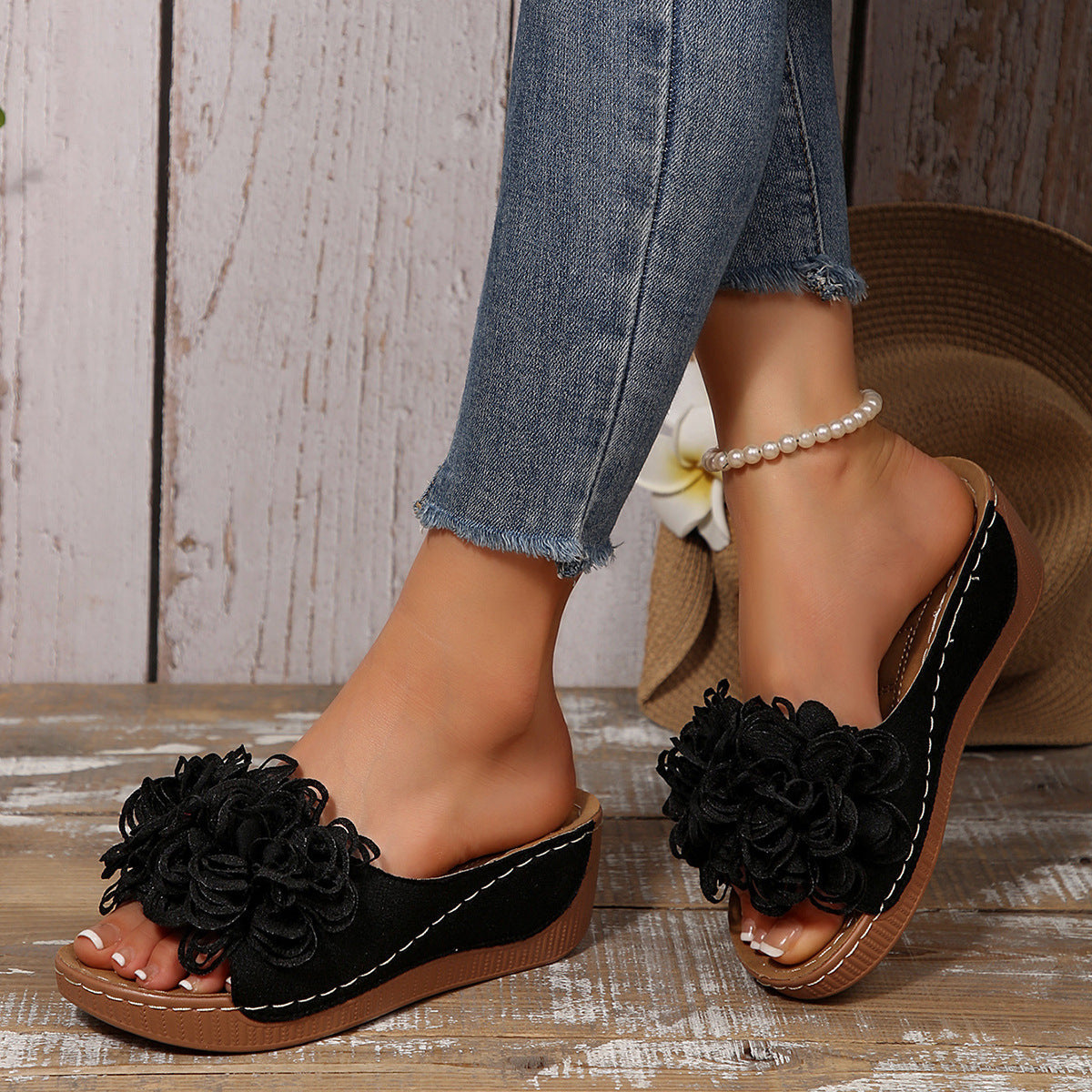 Neue Damen-Sommer-Plateau-Keilsandalen