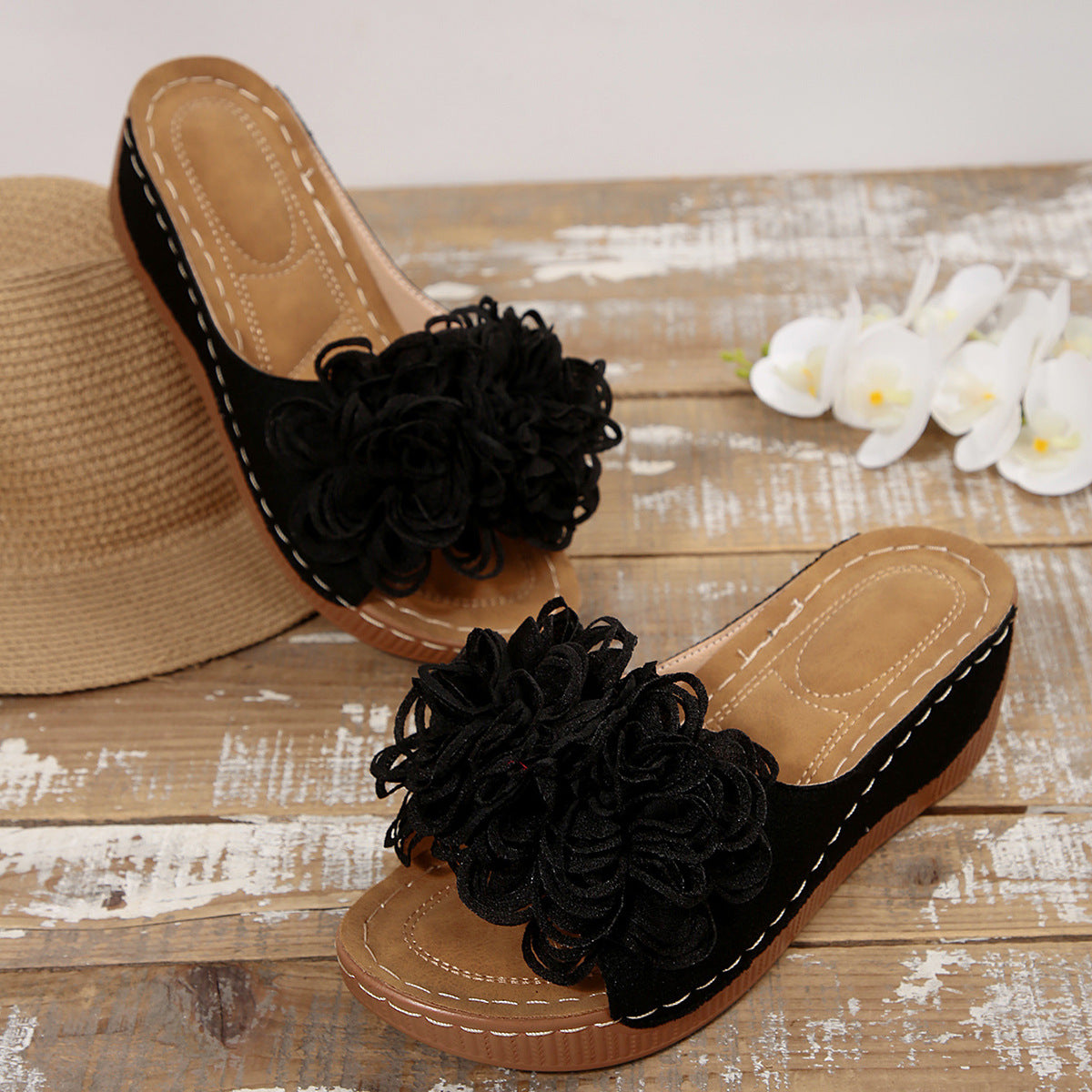 Neue Damen-Sommer-Plateau-Keilsandalen