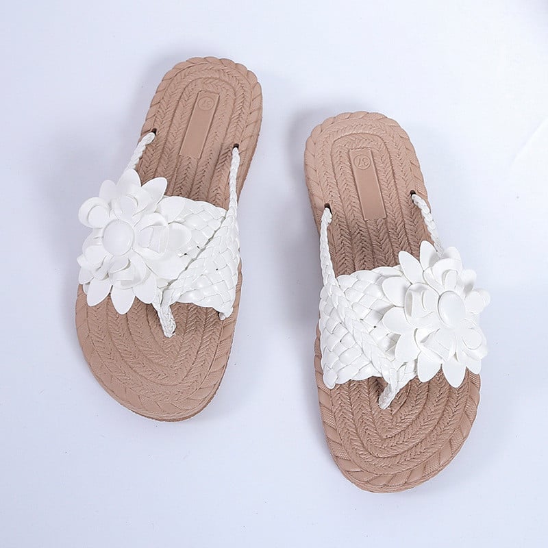 Damen Zehentrenner mit Blumenmuster