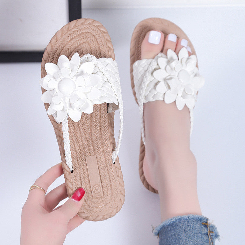 Damen Zehentrenner mit Blumenmuster