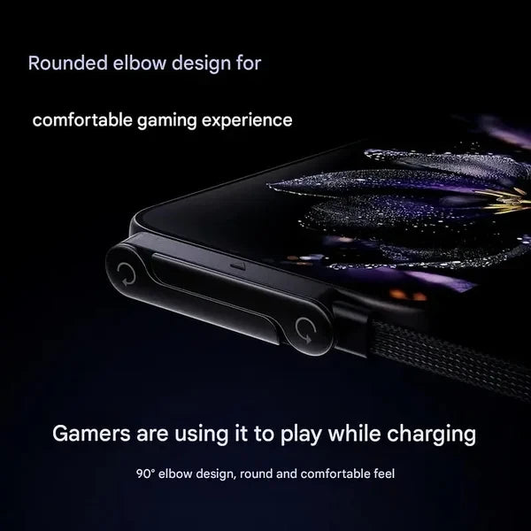 2-in-1 Detachable 240W Super Fast Charging Cable with 360° Rotating Invisible Stand