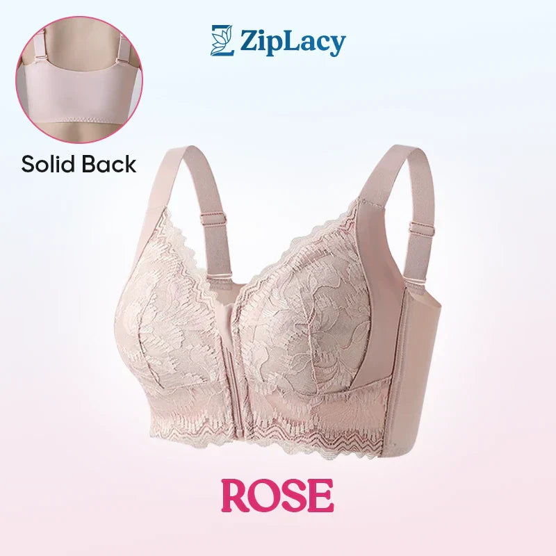 ZipLacy - WEIHNACHTSVERKAUF 70% RABATT - Ultraweicher, kabelloser BH mit Reißverschluss vorne und Lifting-Effekt