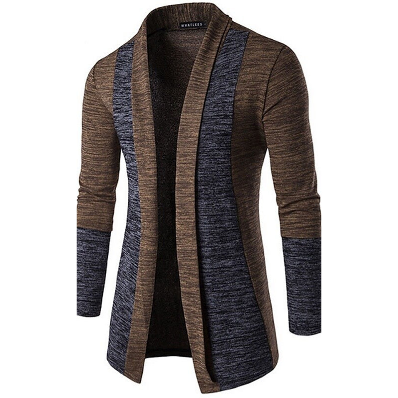 Herren Cardigan mit V-Ausschnitt und Uni-Farbe