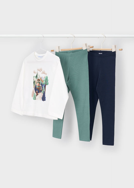 3-piece leggings set for girls