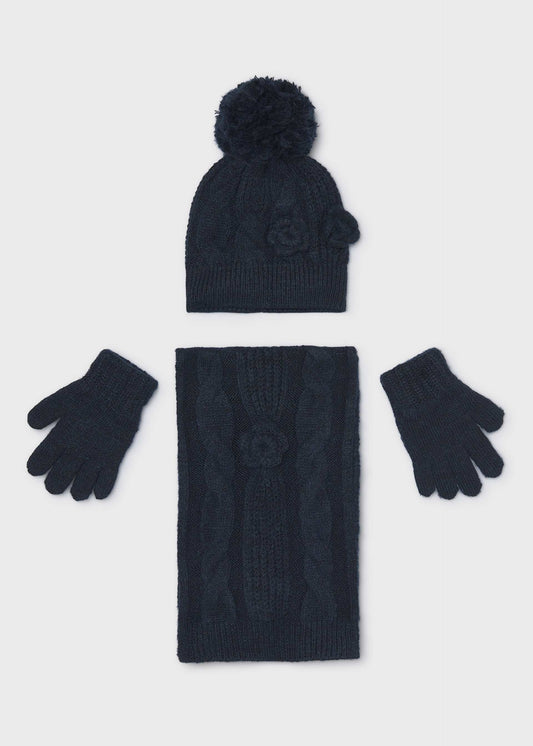 3-teiliges Mädchen-Schal-Set