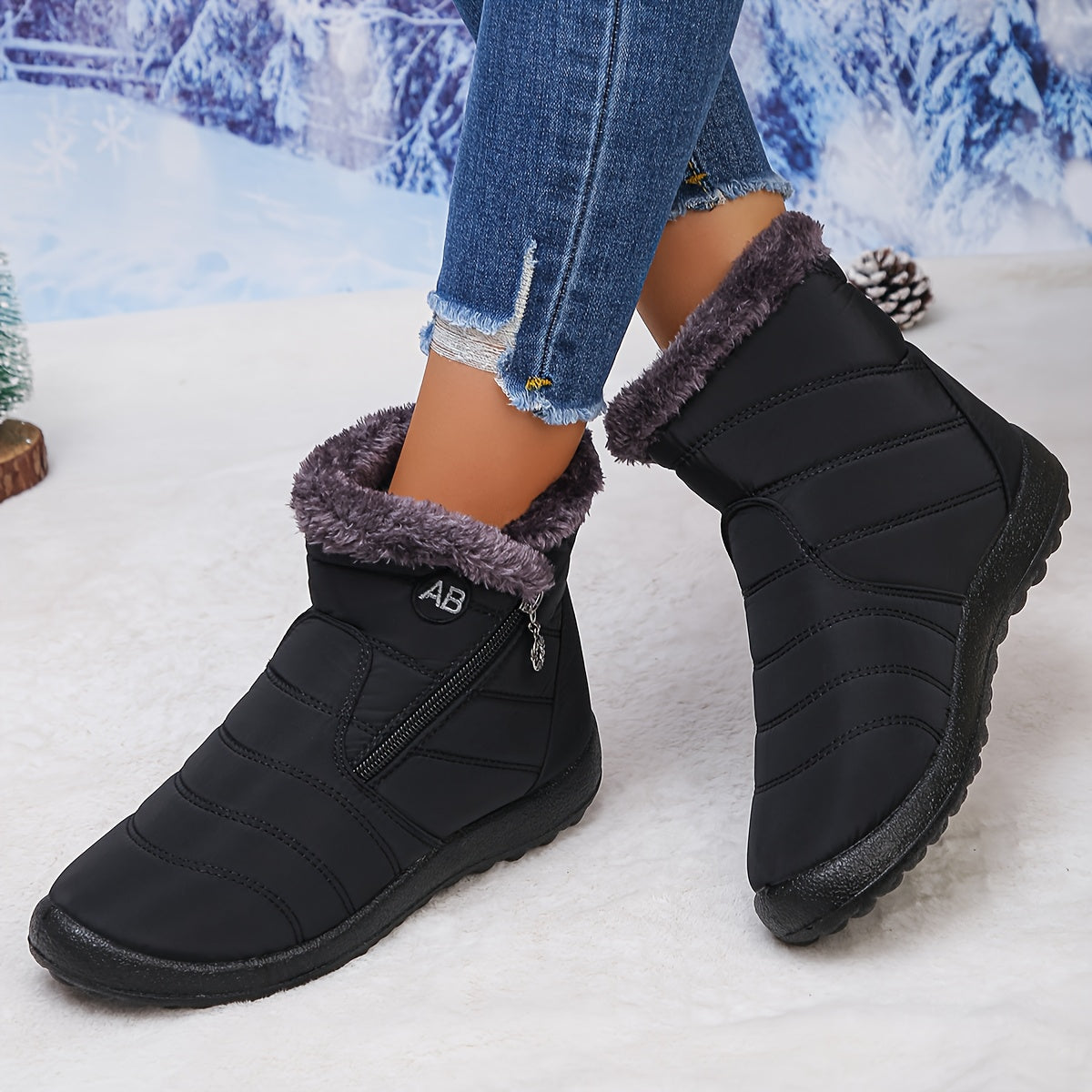 🔥Letzter Tag Aktion 50% RABATT - Damen gemütliche wasserdichte rutschfeste orthopädische Winterstiefel