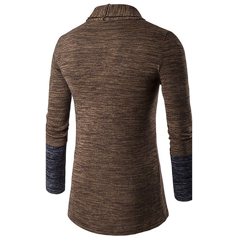 Herren Cardigan mit V-Ausschnitt und Uni-Farbe