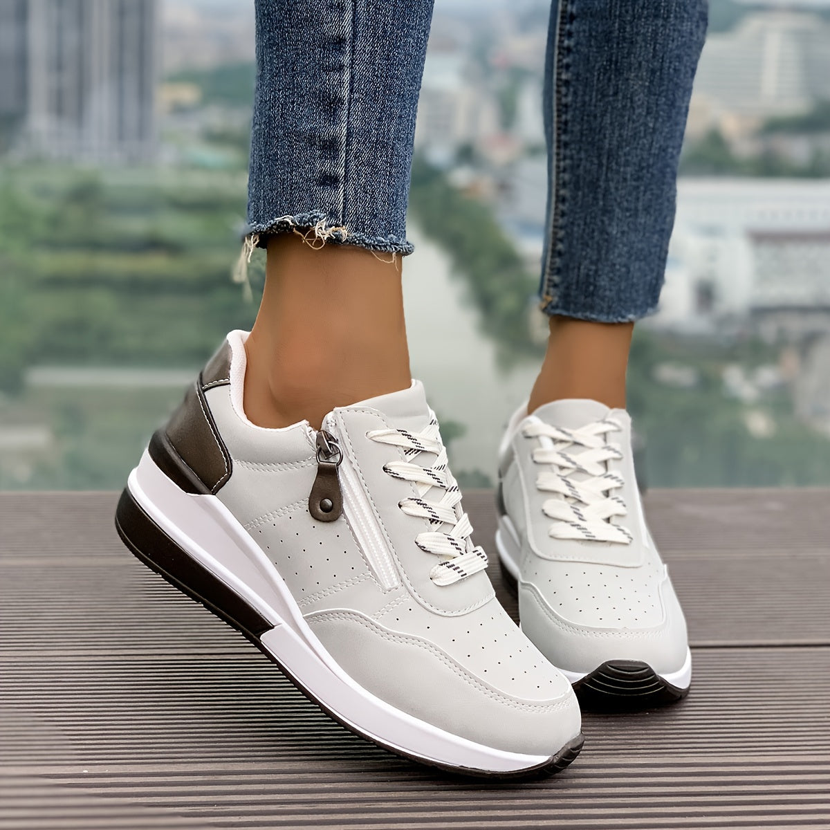 🔥Last Day Promotion 60% OFF - Women's Comfortable Side-Zip Thick-Sole Orthopaedic Sneakers