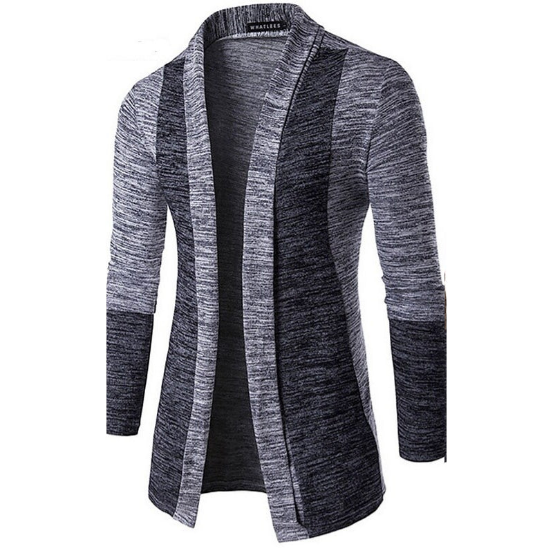 Herren Cardigan mit V-Ausschnitt und Uni-Farbe