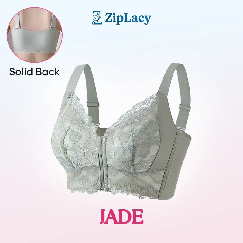 ZipLacy - WEIHNACHTSVERKAUF 70% RABATT - Ultraweicher, kabelloser BH mit Reißverschluss vorne und Lifting-Effekt