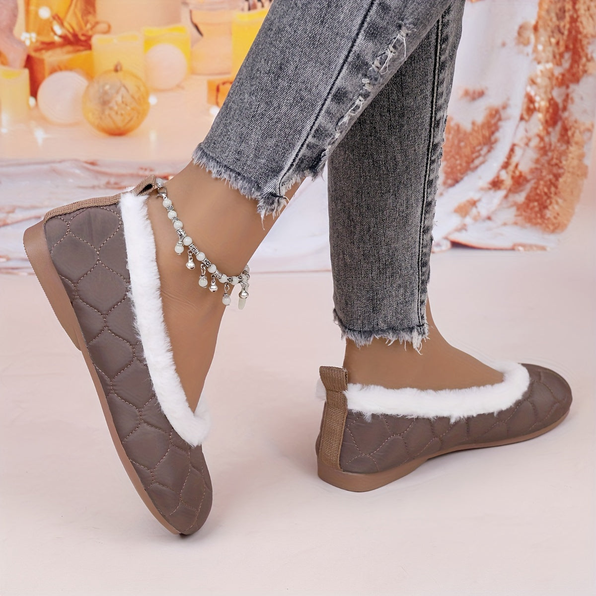 🔥Letzter Tag der Aktion 50% RABATT – Damenmode Weiche Mary Jane Plüsch-Ballerinas