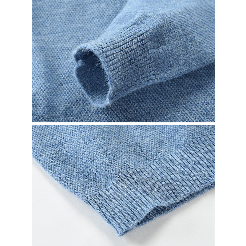 Herren Strickpullover Einfarbig mit Revers