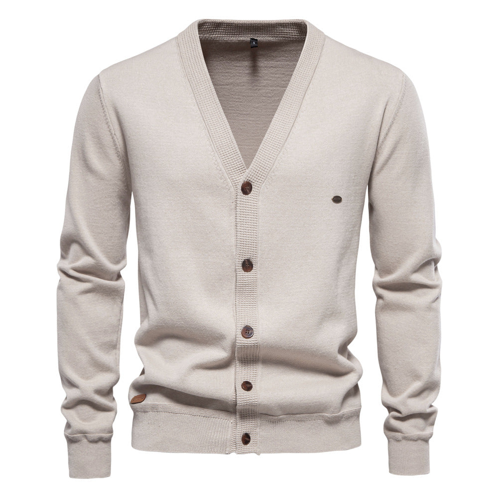 Herren V-Ausschnitt Strickjacke Slim Fit